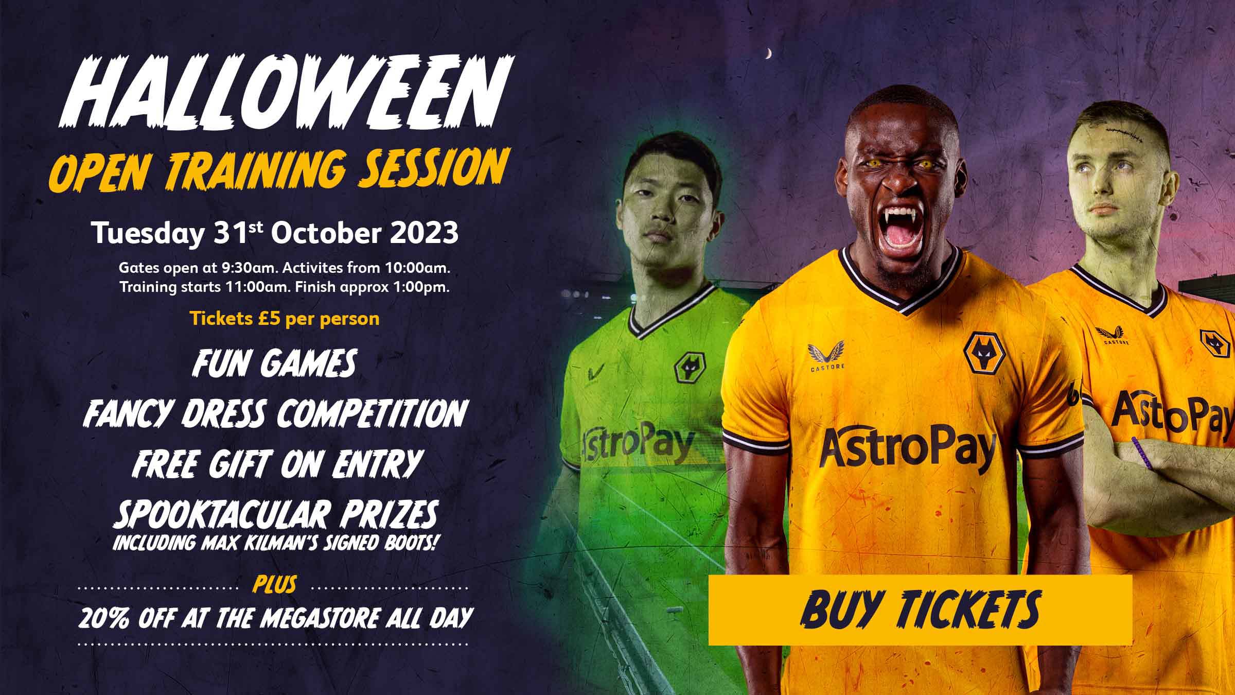 Halloween Open Training returns to Molineux | Junior Fans | News